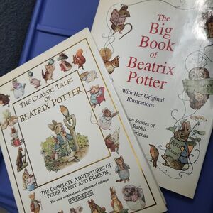 Lot Of 2 Vtg Big Book + Classic Tales of Beatrix Potter Peter Rabbit